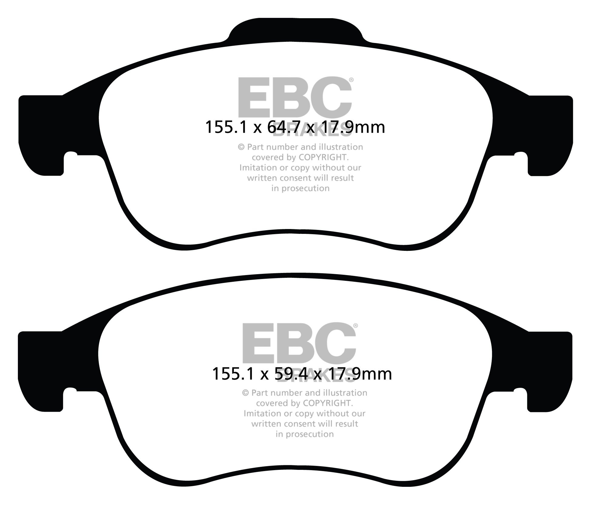 EBC Brakes DACIA Duster 1.5 TD (85) 2010-.. Remblokken voorzijde