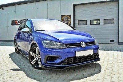 Voorspoiler passend voor VW Golf 7.5 R Facelift Glans Zwart
