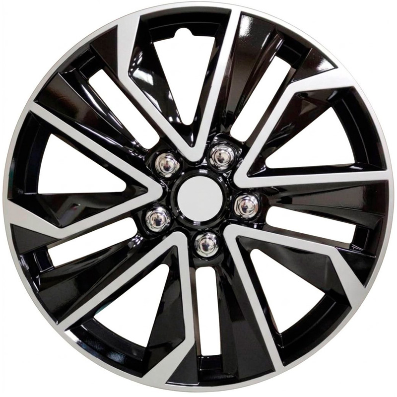 4-Delige Premium Wieldoppenset - Maryland 16-inch - Zilver/Zwart