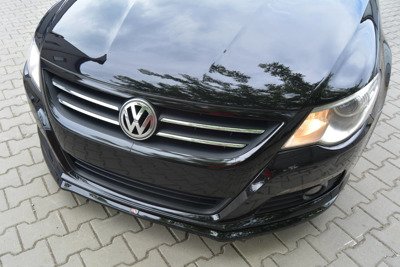Voorspoiler passend voor VW Passat CC Glans Zwart