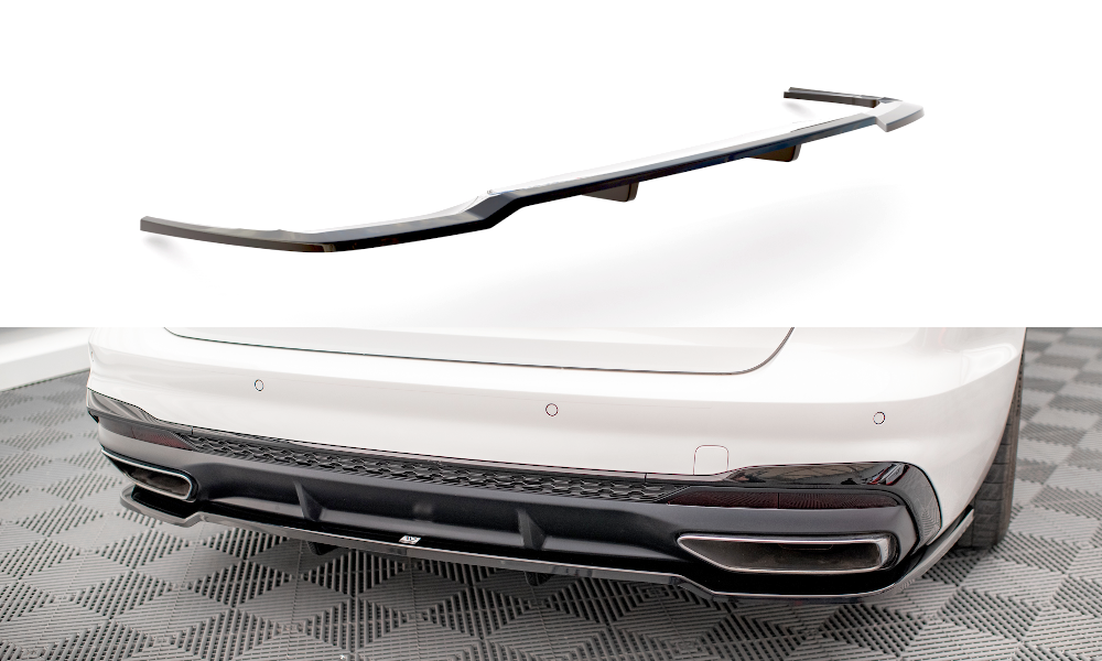 Diffuser passend voor Audi A4 B9 Facelift S-Line Maxton Glans Zwart
