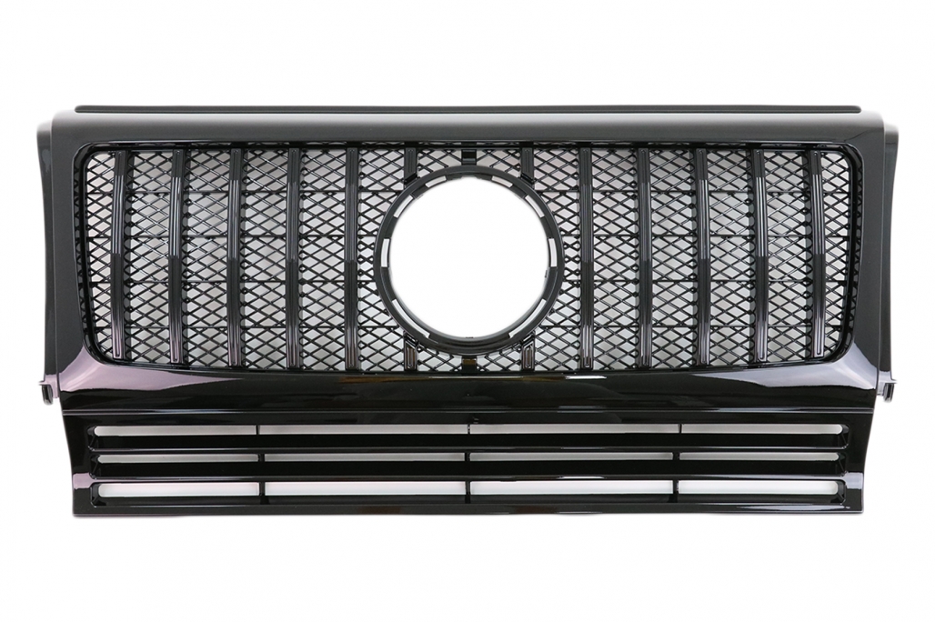 Grill passend voor Mercedes W463 G-Klasse 90-14 Glanzend Zwart