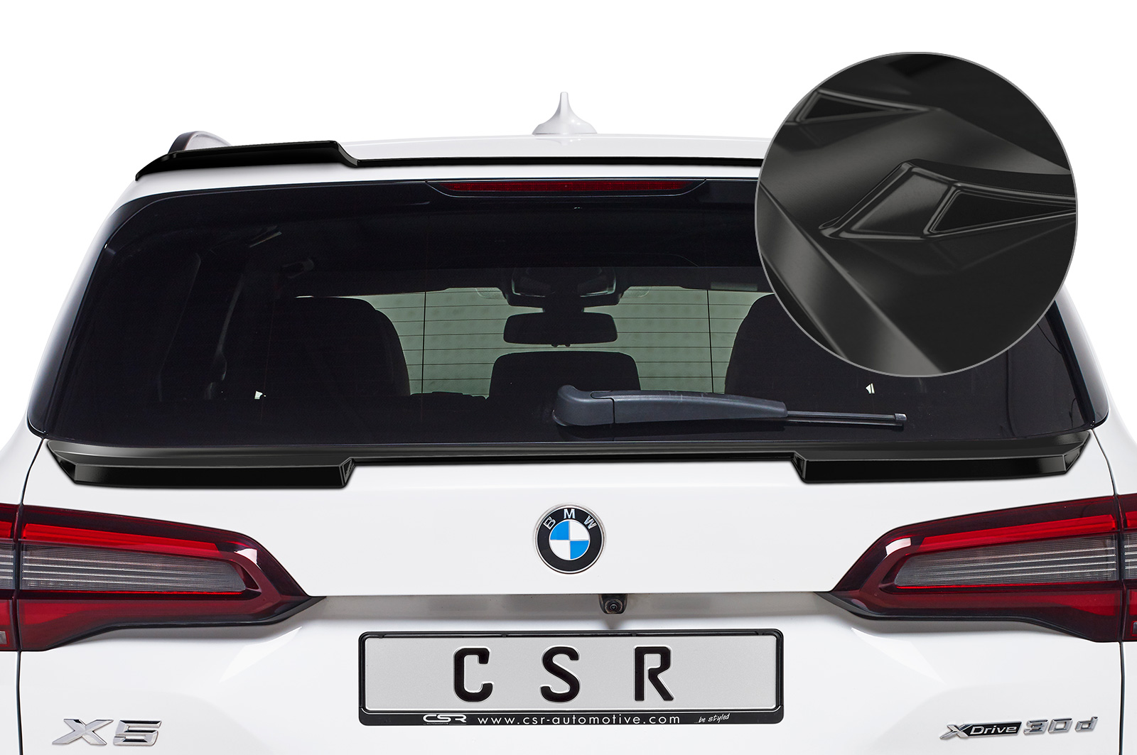 Spoiler passend voor BMW X5 (G05) CSR glans Zwart