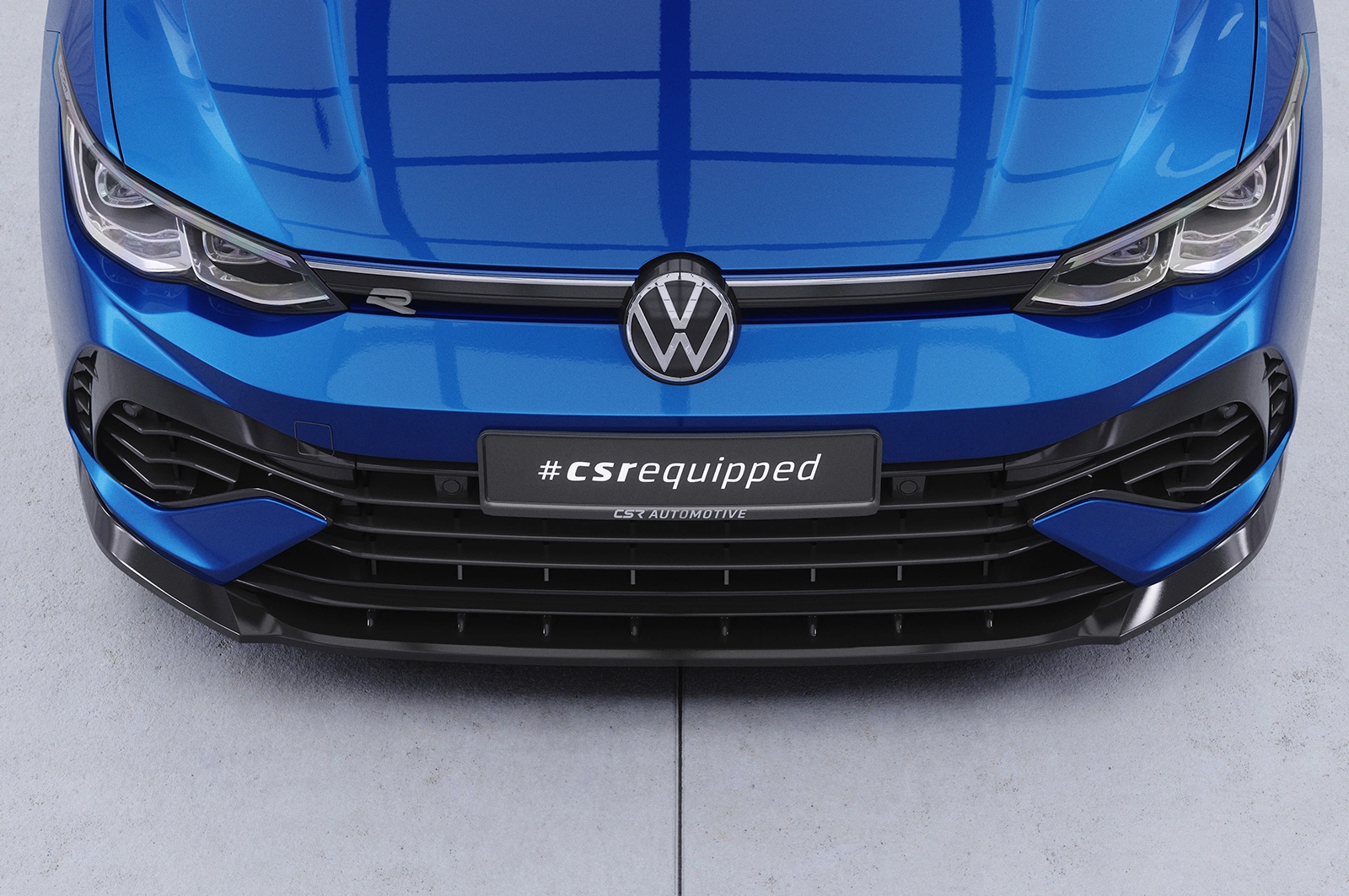 Voorspoiler passend voor VW Golf 8 (CD) R glans zwart