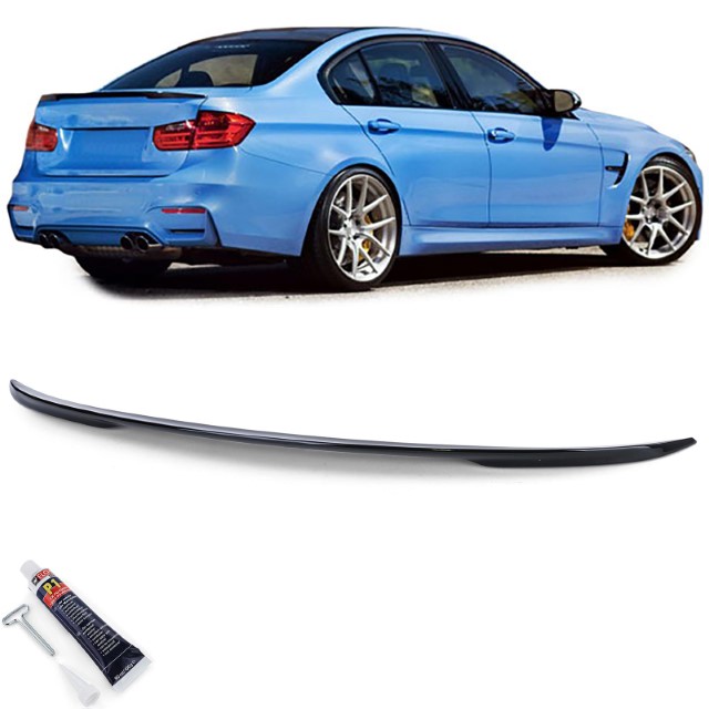 Achterklep Spoiler passend voor BMW M3 F30 F80 2014-2019 Glans Zwart