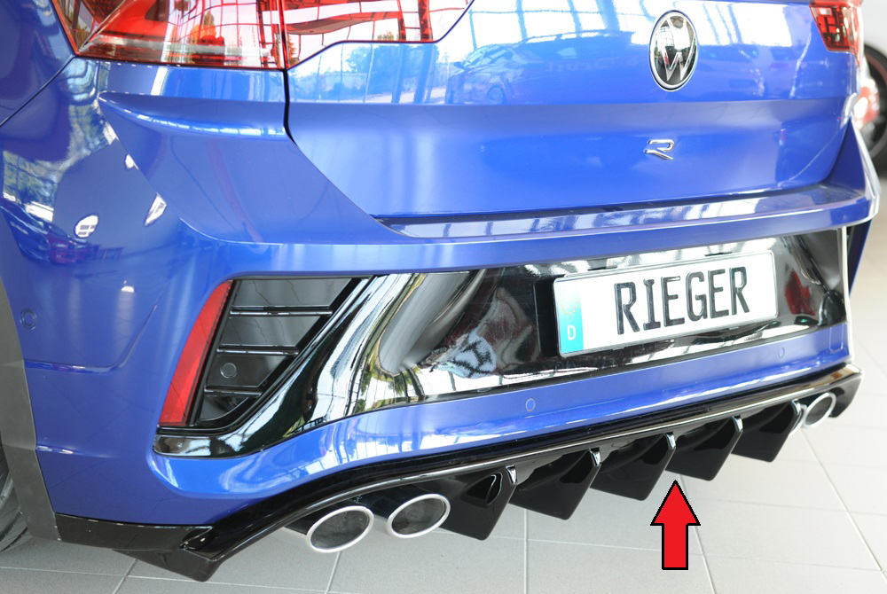 Diffuser passend voor VW T-Roc A1 R/R-line 2022- Rieger Glossy black