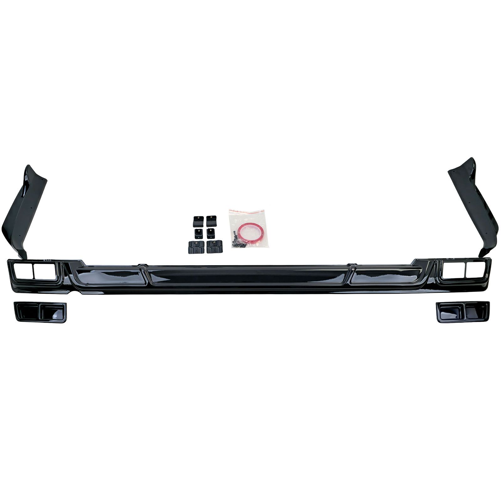 Achterbumper Diffuser Ford Tourneo Transit Custom 2023- Glanzend zwart