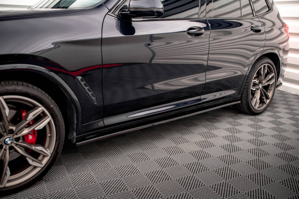 Zijskirts passend voor BMW X3 M Pakket / M40D / M40i  G01 Maxton Glans Zwart
