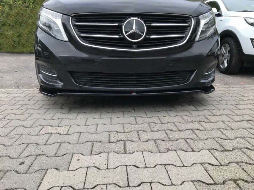 Voorspoiler passend voor Mercedes V-Klasse W447 Maxton Design glans zwart v.3