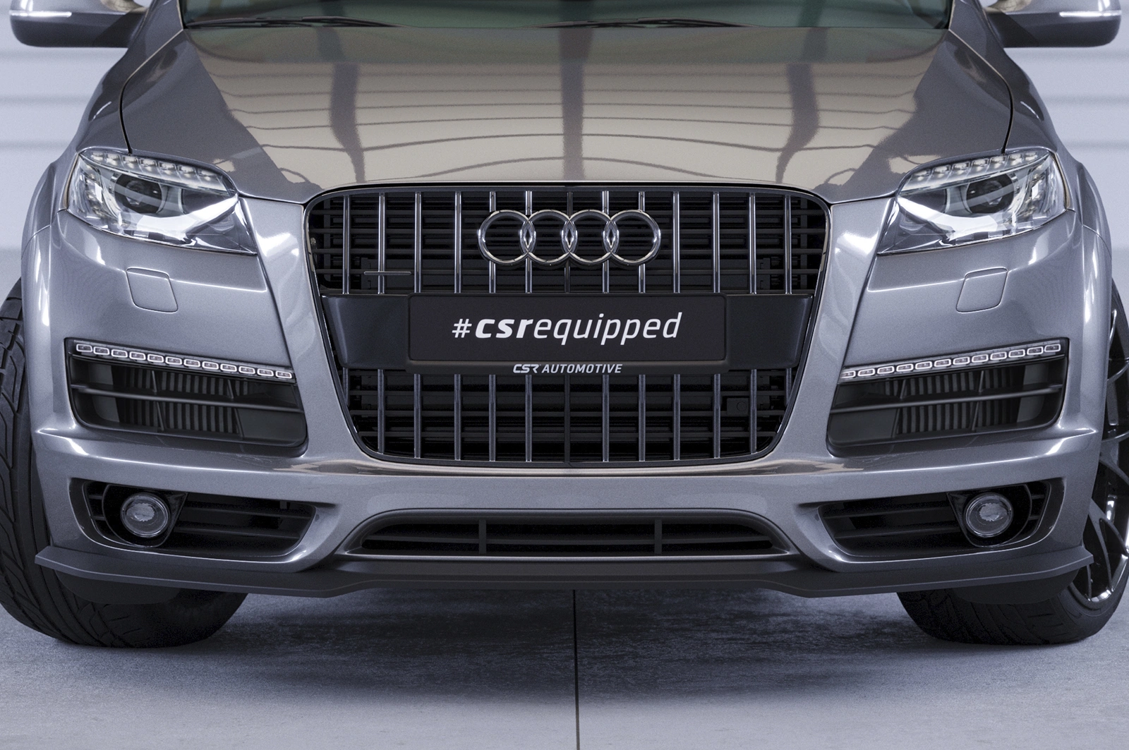 Voorspoiler passend voor Audi Q7 (4L) S-Line Glans Zwart – CSR Automotive