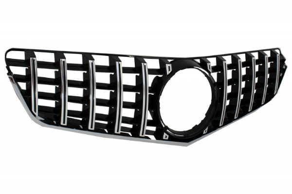 Grill Mercedes C207 W207 A207 (2009-2012) Coupe Cabrio GTR Look Glans Zwart/Chroom