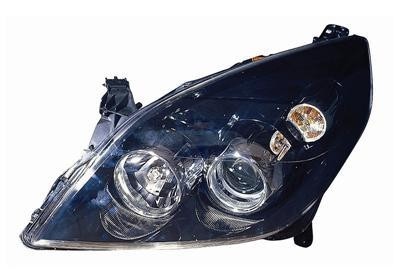 koplamp, Valeo, H7+H1, zwart, elektr verstelb, incl motortje, li