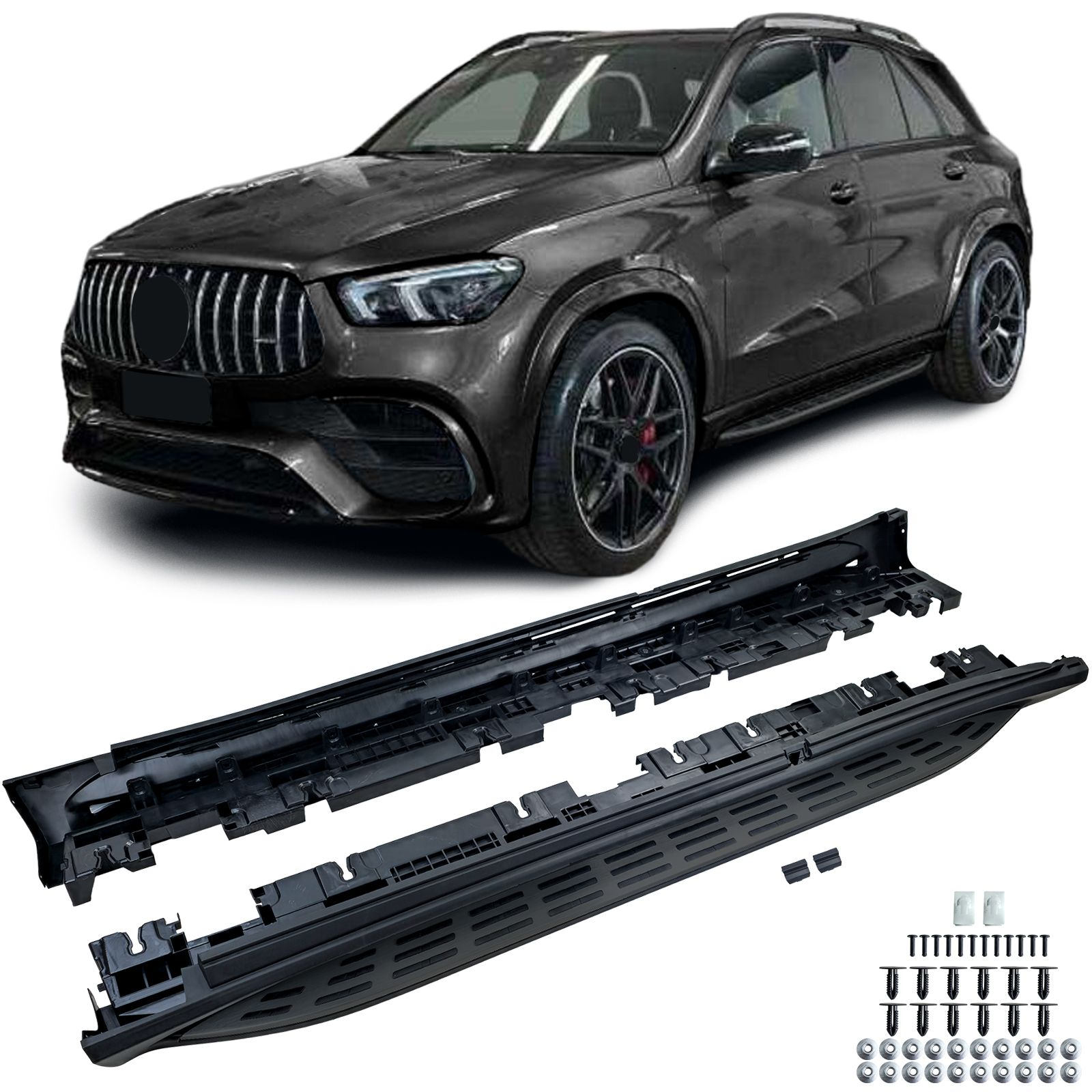 Treeplanken Sidesteps passend voor Mercedes GLE W167 19-23 Zwart