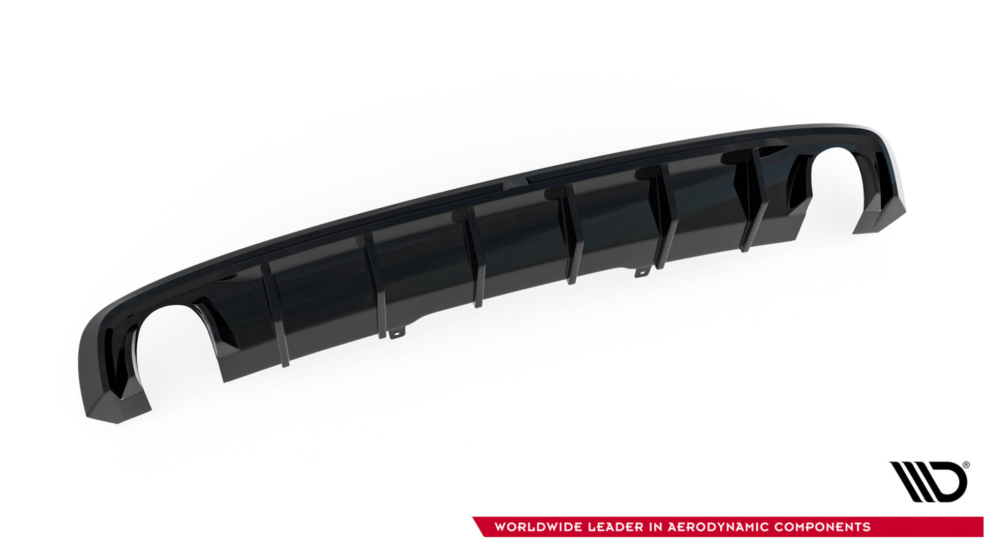 Achter Diffuser passend voor Audi A4 S-line B9 Maxton Glanzend zwart