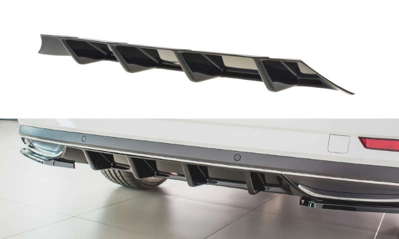 Diffuser passend voor Skoda Superb 3 FL Maxton Design glans zwart