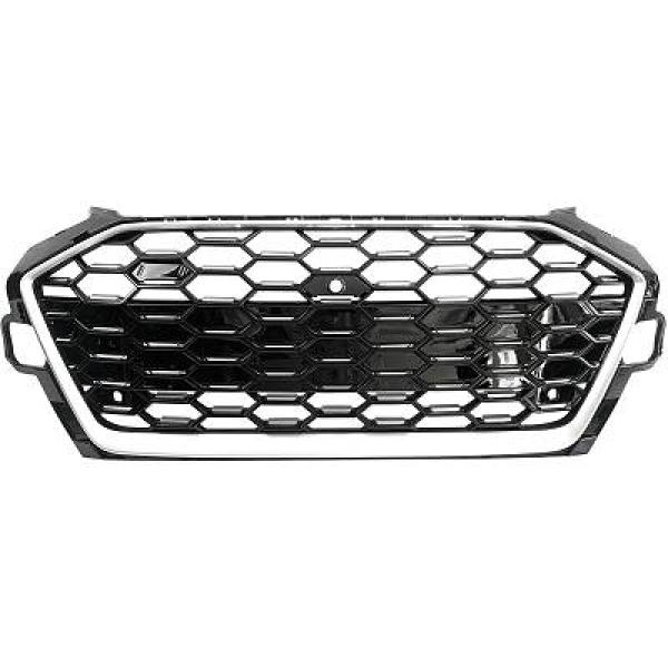 Grill passend voor Audi A4 B9 19- RS Look Zwart/Zilver
