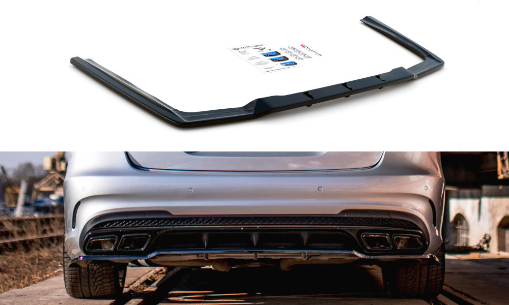 Diffuser passend voor Mercedes E-Klasse W212 E63 AMG Facelift 12-16 Glans Zwart