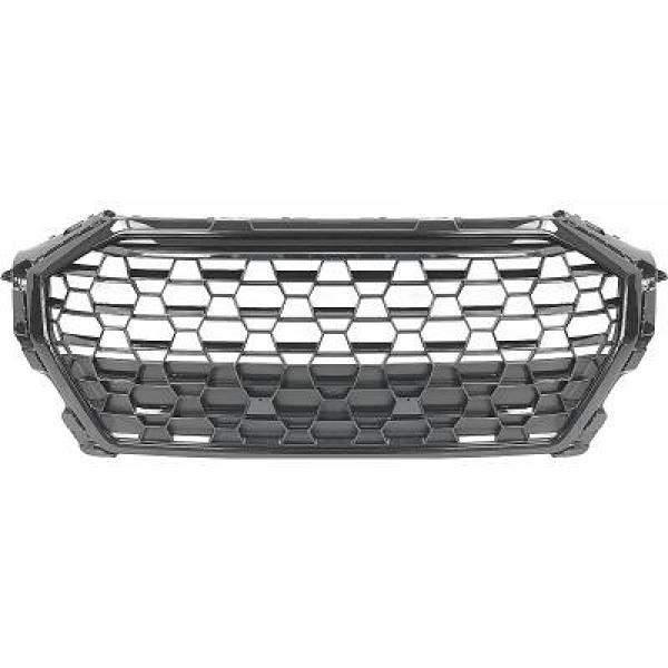 Grill passend voor Audi Q3 F3 18- RS look Glans Zwart