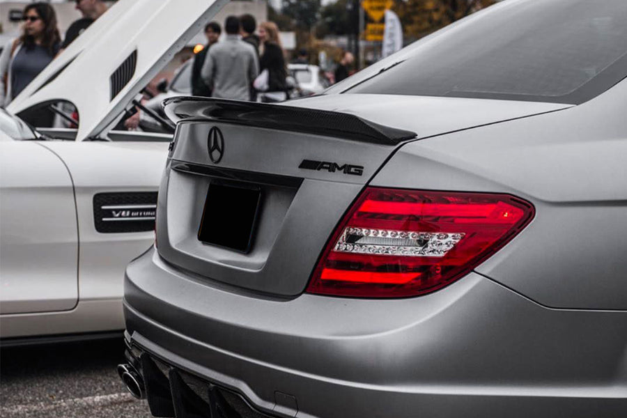 Mercedes Benz W204 C-Class C63 AMG Sedan VS Style Carbon Fiber Spoiler 2008-2014