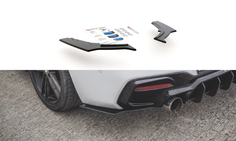 Race achterzijde skirts BMW 1-Serie/M140I F20 Maxton Design zwart V.3