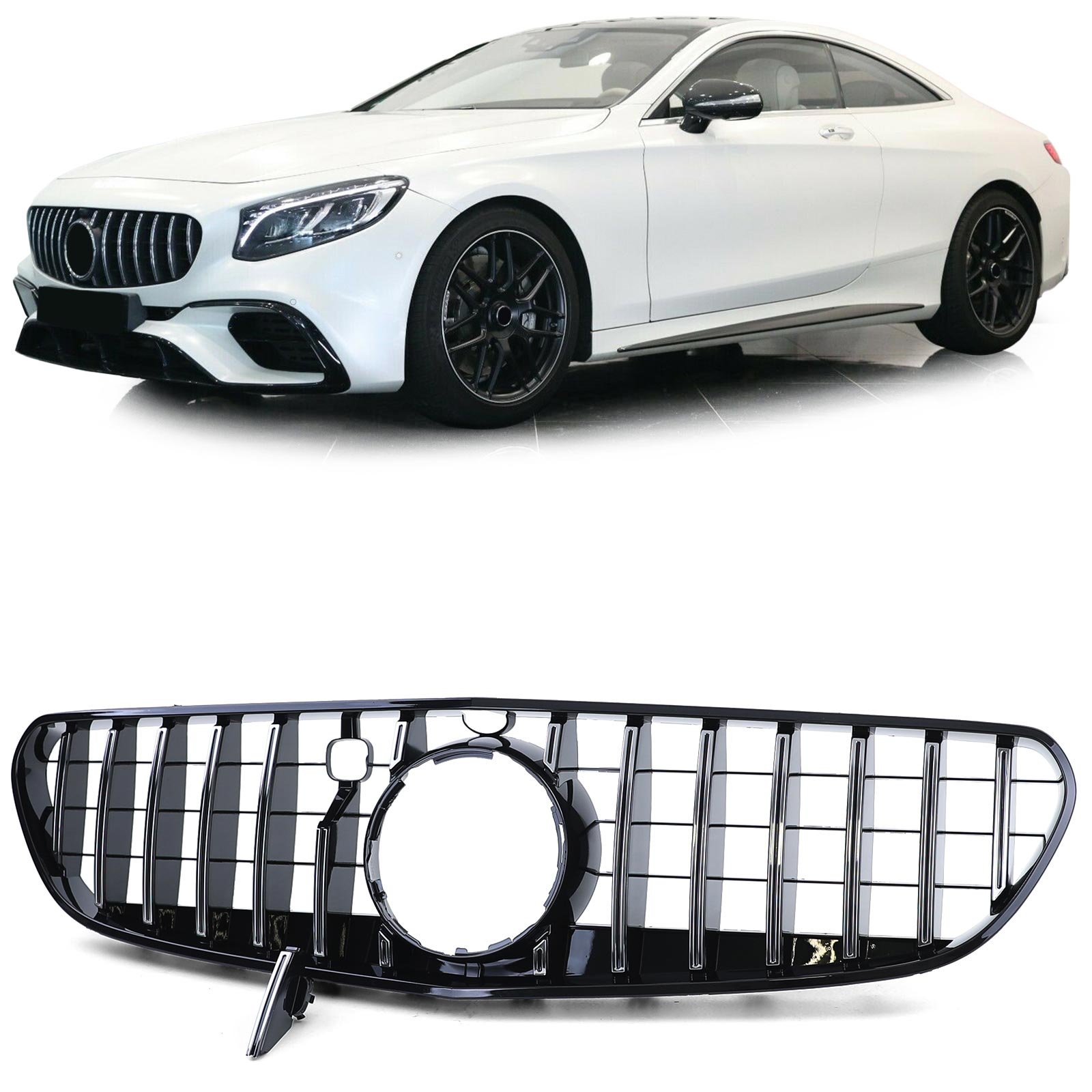 Grill passend voor Mercedes S Klasse C217 Coupe 14-20 GT Design Chroom