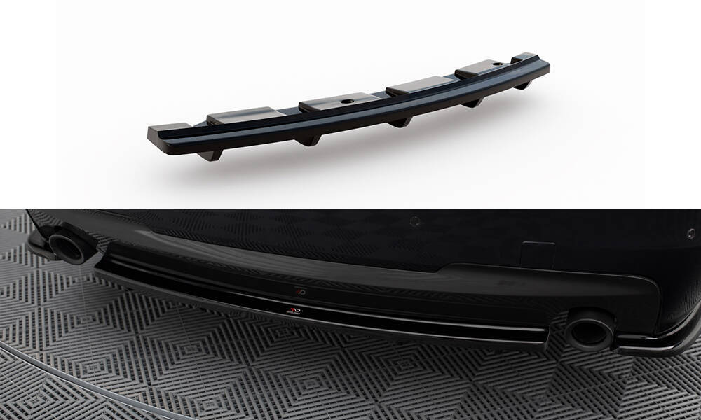 Diffuser passend voor BMW 5 Serie M Pakket F10 Maxton Glans Zwart
