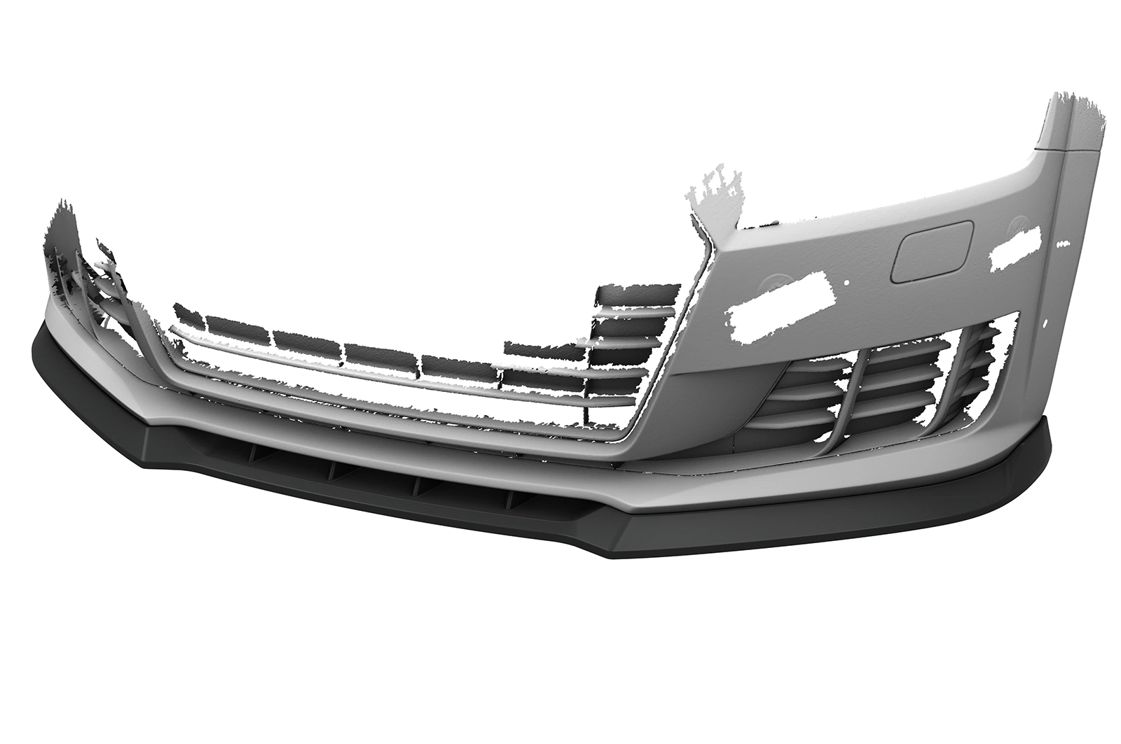 Voorspoiler passend voor Audi TT FV/8S Glans Zwart - CSR Design