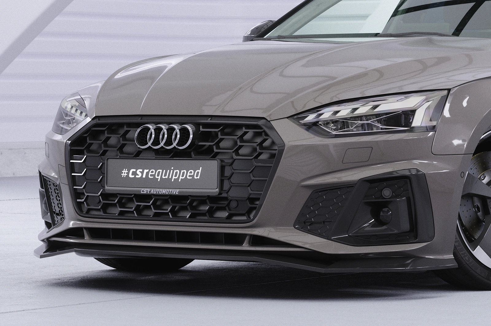 Voorspoiler passend voor Audi A5 F5 Sportback glans zwart