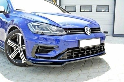 Voorspoiler passend voor VW Golf 7.5 R Facelift Glans Zwart