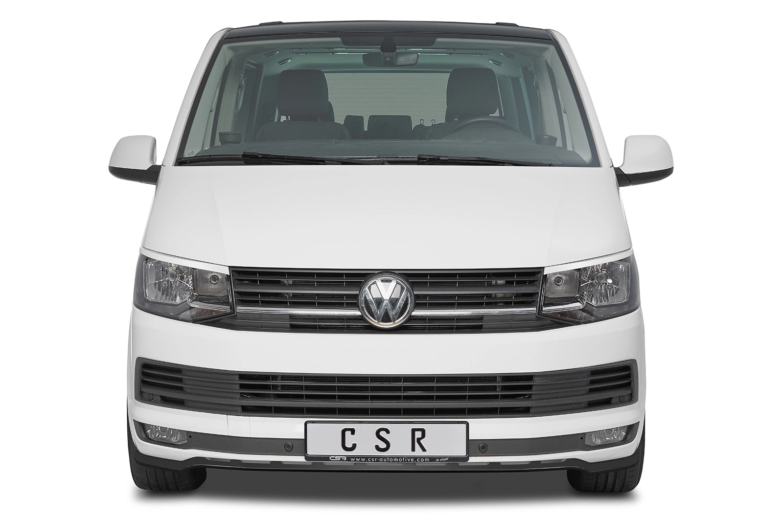 Voorspoiler passend voor VW T6 Bus 2015–2019 (2. Facelift) – CSR Automotive – Glans Zwart