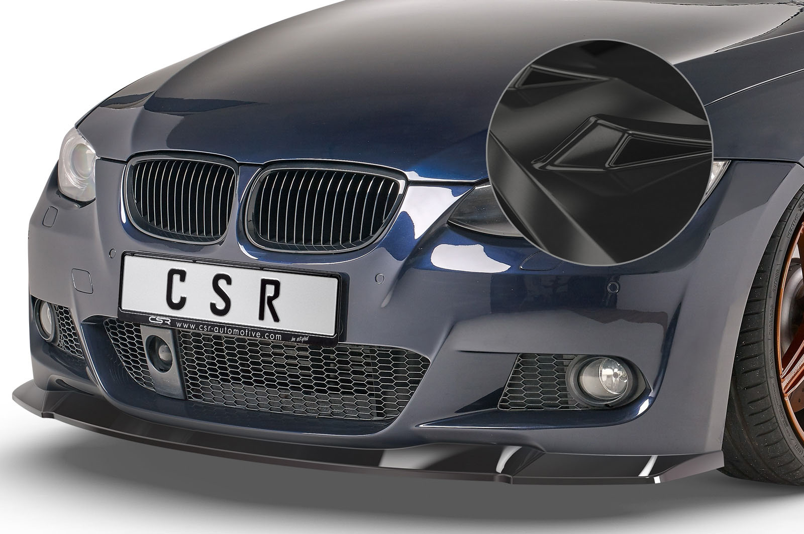Voorspoiler BMW 3er E92 / E93 M-Paket Glans Zwart – 06/2006–03/2010