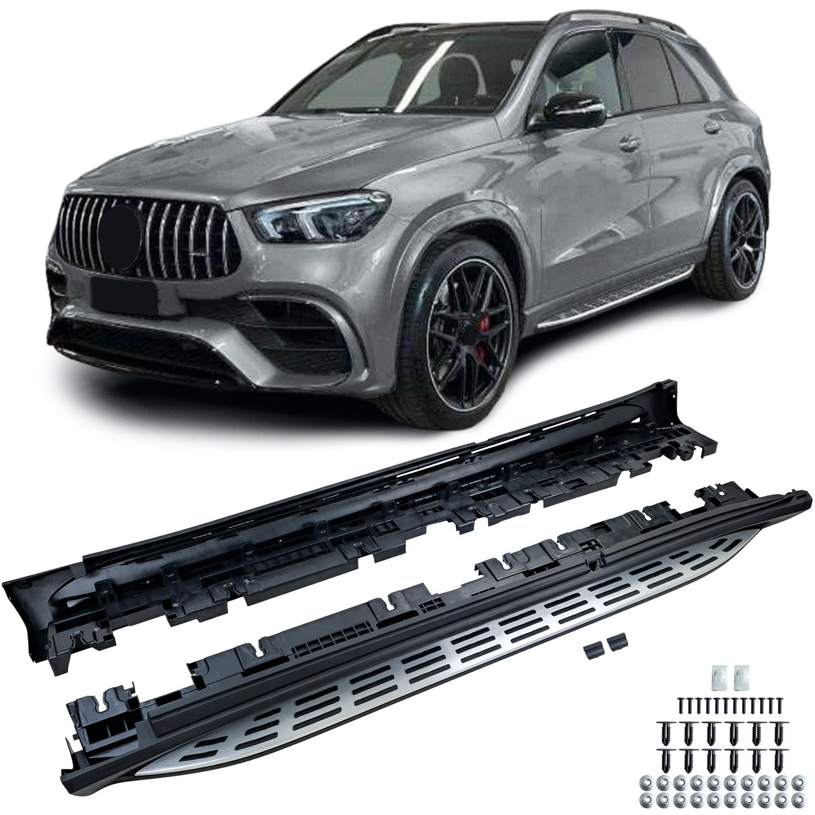 Treeplanken Sidesteps passend voor Mercedes GLE W167 19-23 Alu