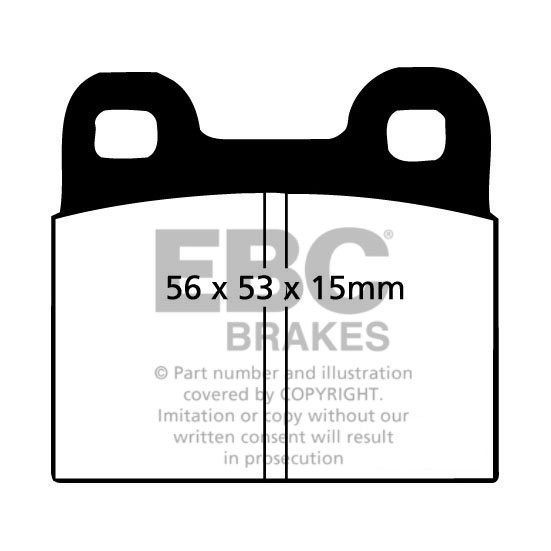 EBC Brakes NSU R080 2.0 68-77 Remblokken achterzijde greenstuff