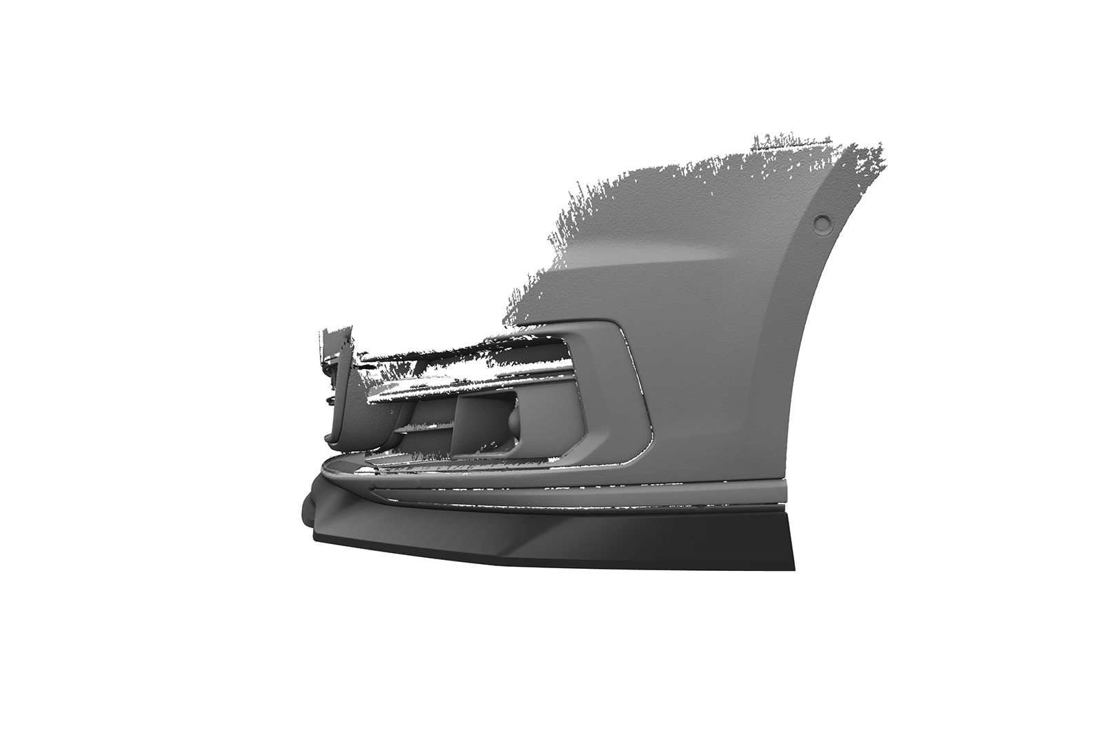Voorspoiler passend voor Audi A8 (D5) Glans Zwart (2017–2021) CSR