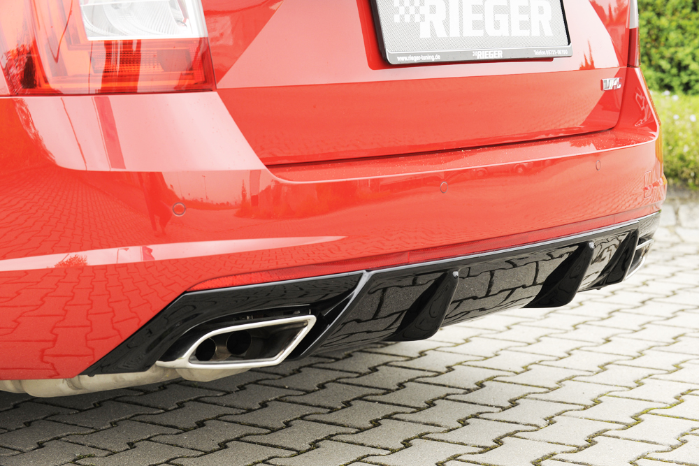 Achterbumper Diffuser Glossy Black Skoda Octavia RS 5E