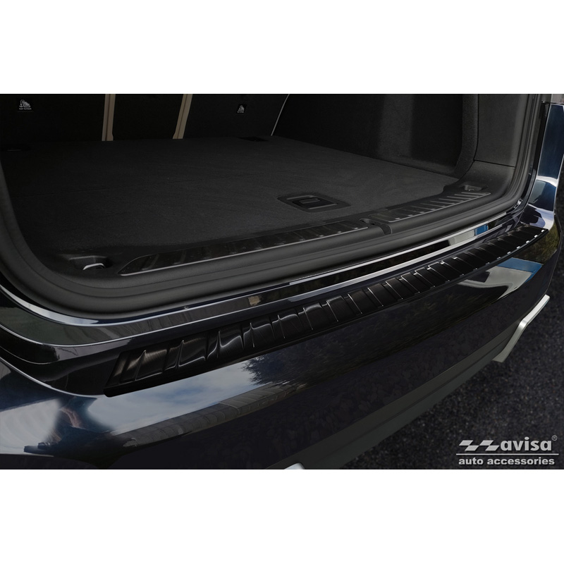 Zwart RVS Achterbumperprotector  BMW iX3 (G08) 2020- 'Ribs'