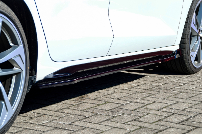 Zijskirts passend voor Audi A3 8Y S3 S-Line Limousine Glans Zwart