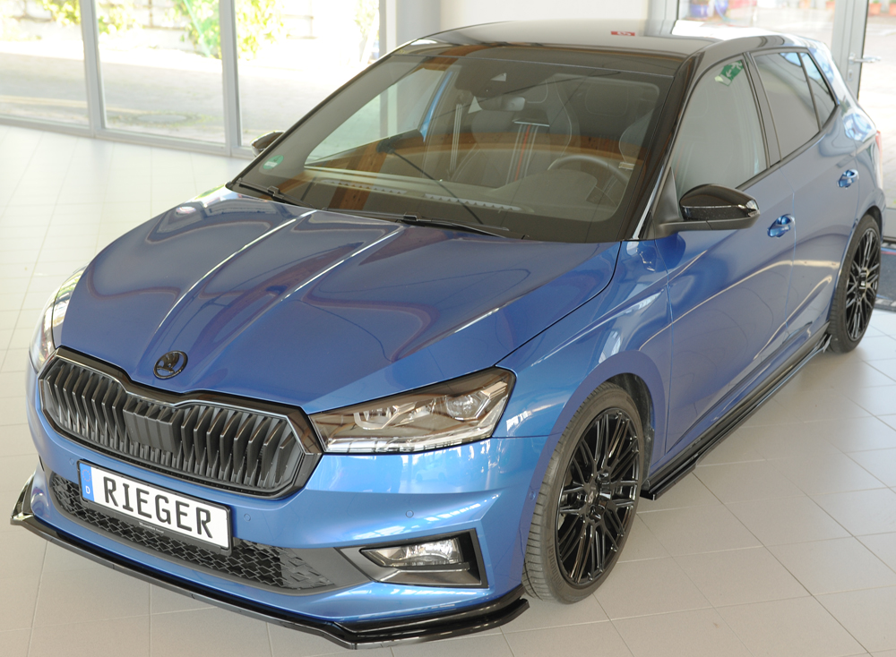Voorspoiler Škoda Fabia (PJ) Monte Carlo – 06/2021 glans zwart