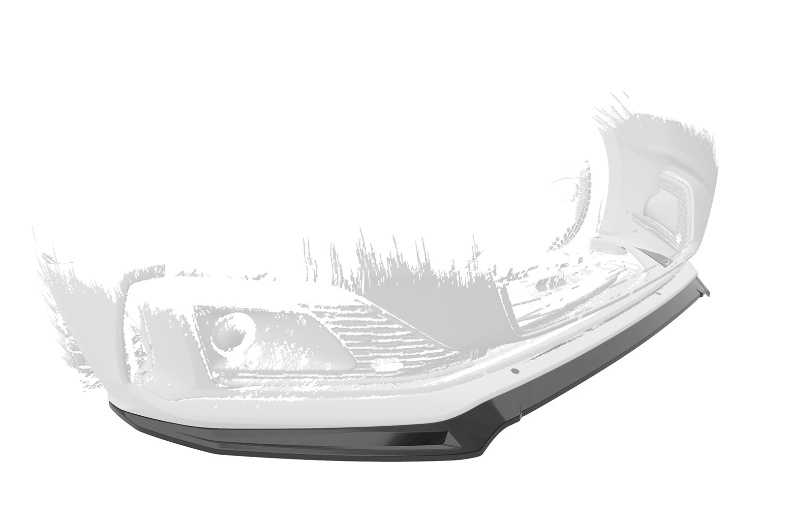Voorspoiler passend voor Audi A5 F5 Basis / Advanced Glans Zwart van CSR Automotive (Facelift 2019-)