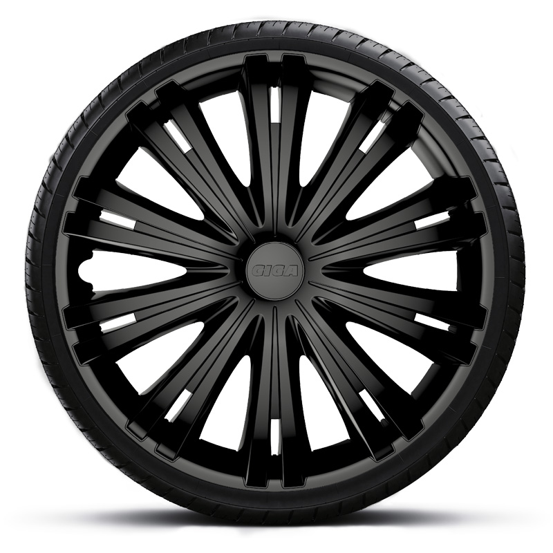 4-Delige Wieldoppenset Giga 14-inch mat zwart
