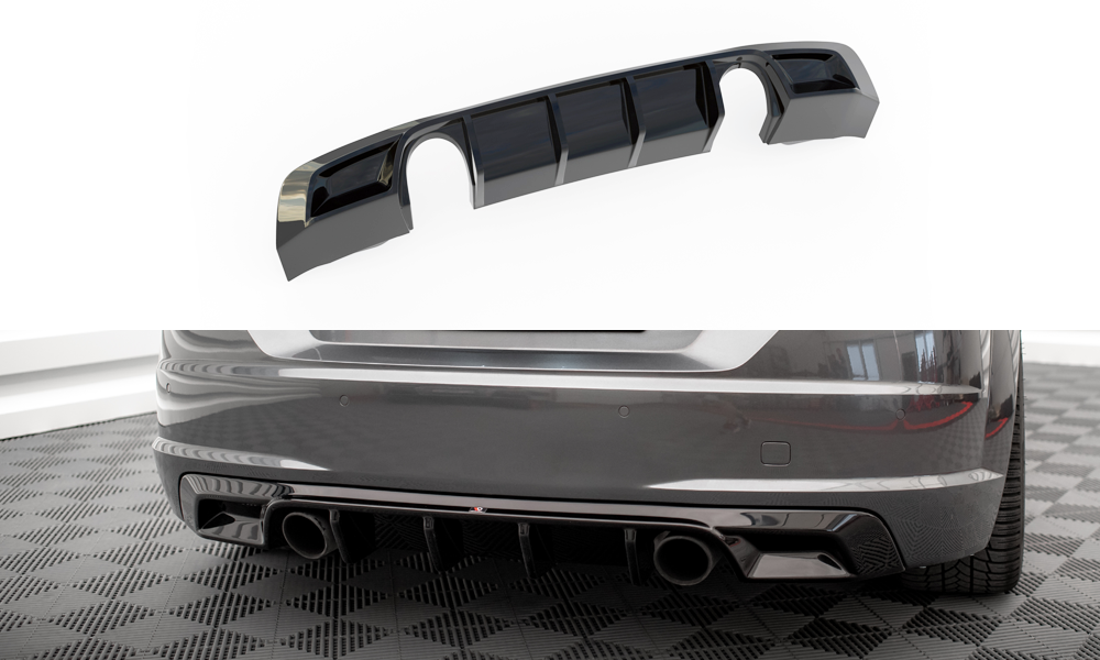 Diffuser passend voor Audi TT S-Line 8S Maxton Glans Zwart