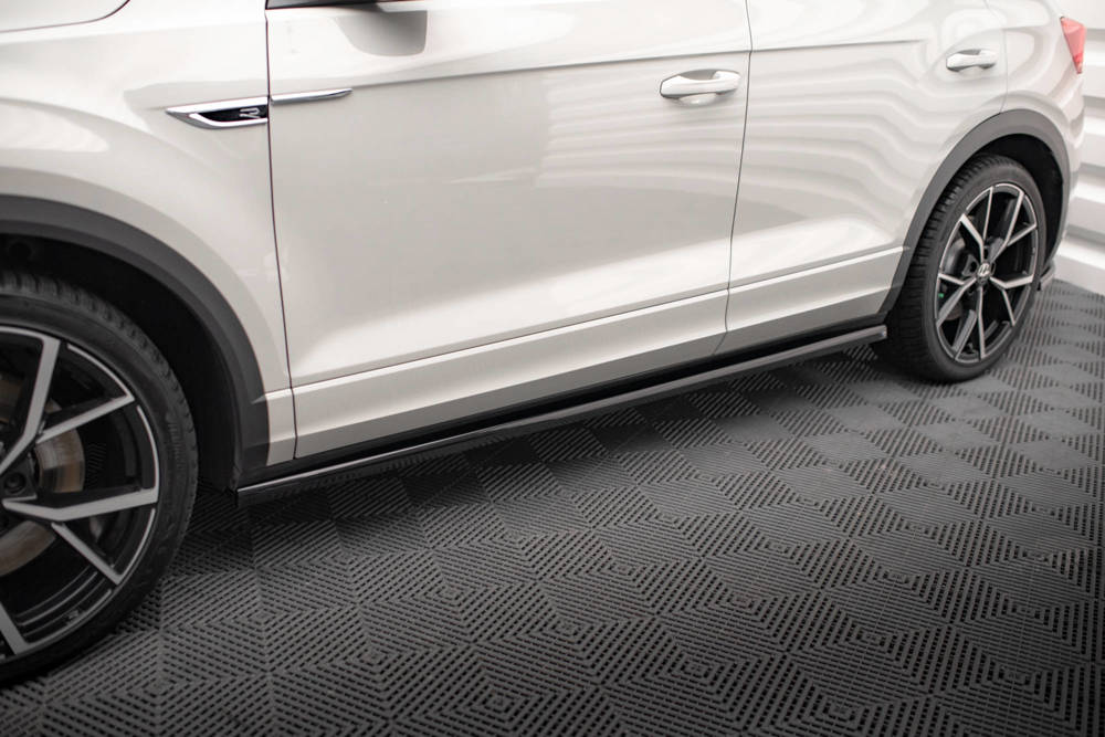 Zijskirts passend voor Volkswagen T-Roc R FL Maxton Glans Zwart