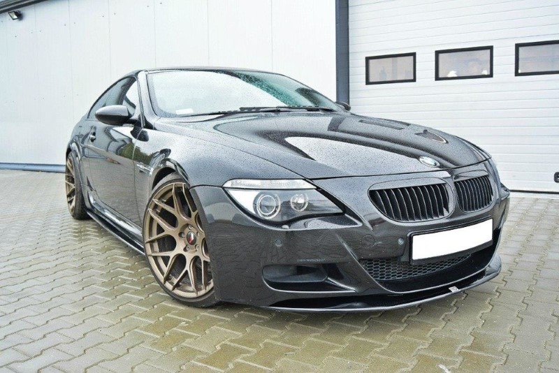 Voorspoiler passend voor BMW M6 E63 V.1 Glanzend Zwart