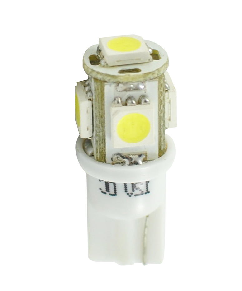 LED T10 W5W Lampjes T10 12v 5x SMD5050 ijs Wit