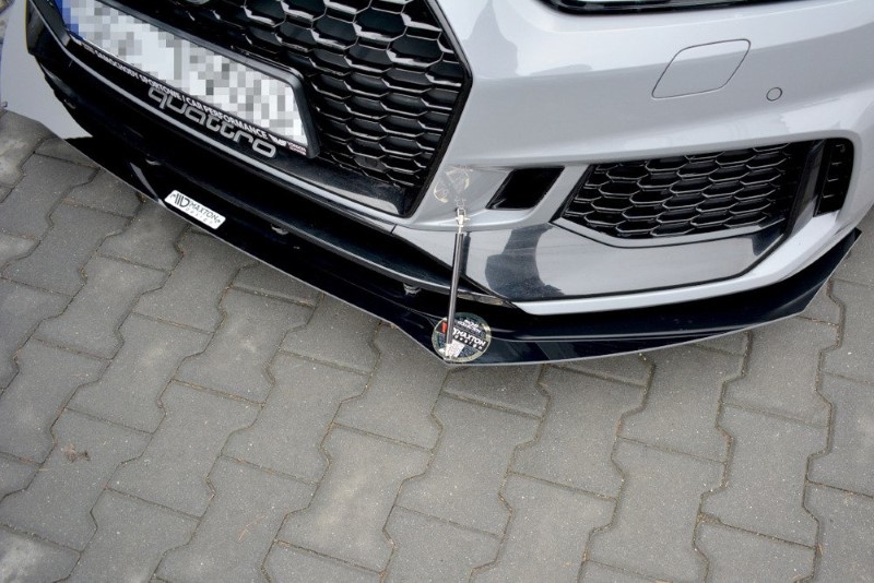 Voorspoiler passend voor Audi RS5 F5 Coupe / Sportback Racing V.1 Glanzend Zwart