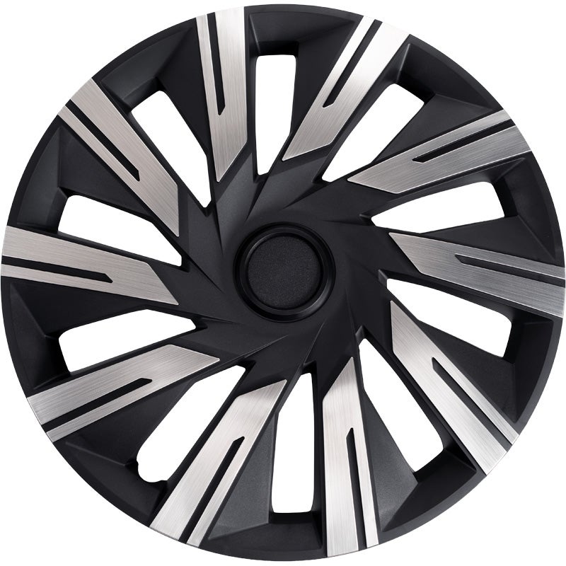 4-Delige J-Tec Wieldoppenset Tecna 16-inch alu/zwart