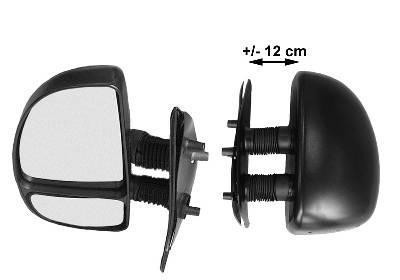 spiegel, dubbel, lange arm (12 cm), rechts Peugeot Boxer, 1994-2