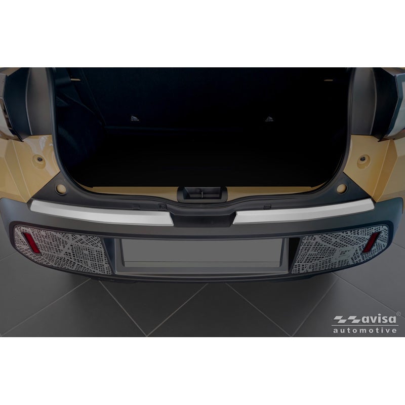 Avisa RVS Achterbumperprotector  Dacia Spring Facelift 2024- - Mat Zilver - 2-delig