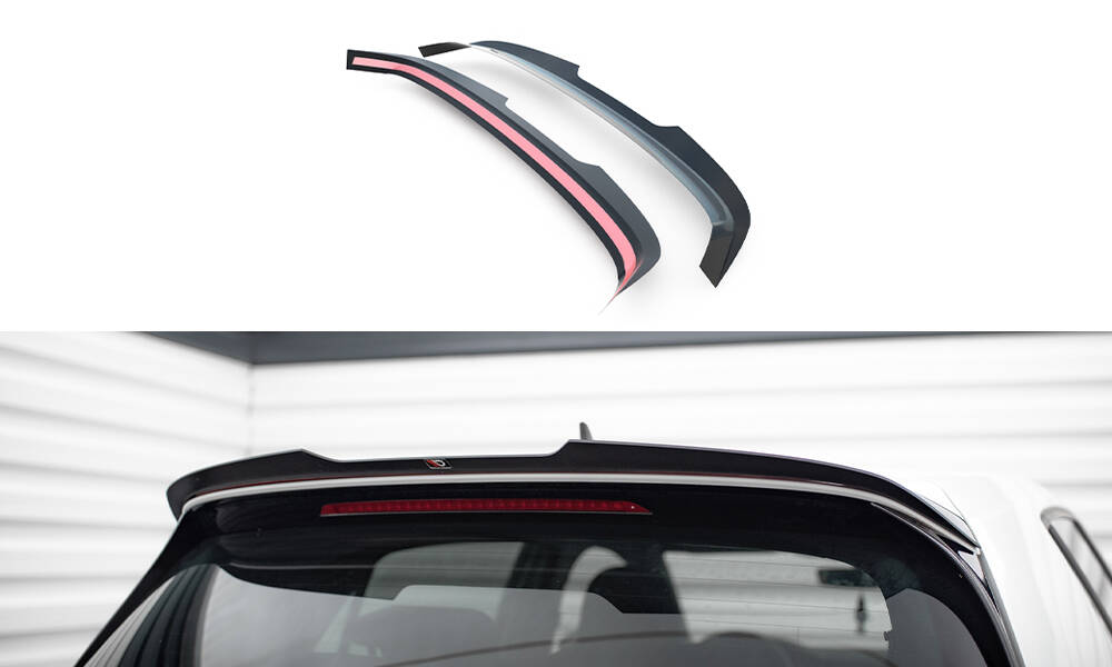 Opzetstuk Spoiler passend voor VW Golf 7/7.5 R / GTI Facelift Glans Zwart