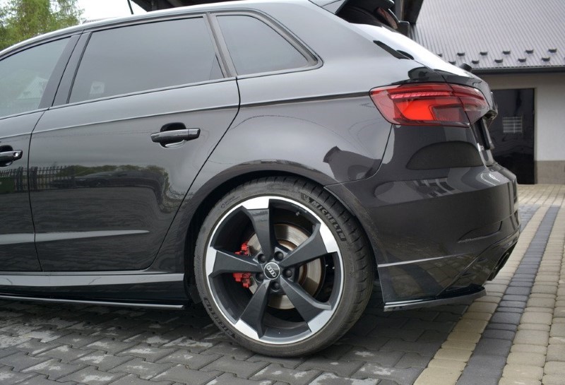 Achterzijde Spoiler passend voor Audi RS3 8V FL Sportback Glanzend Zwart